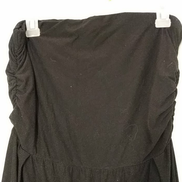 Black strapless jogger jumpsuit - Picture 2 of 5